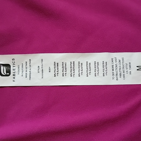 Women's Fabletics Peyton Tank Top, Purple, Size Medium, EUC - Picture 7 of 7